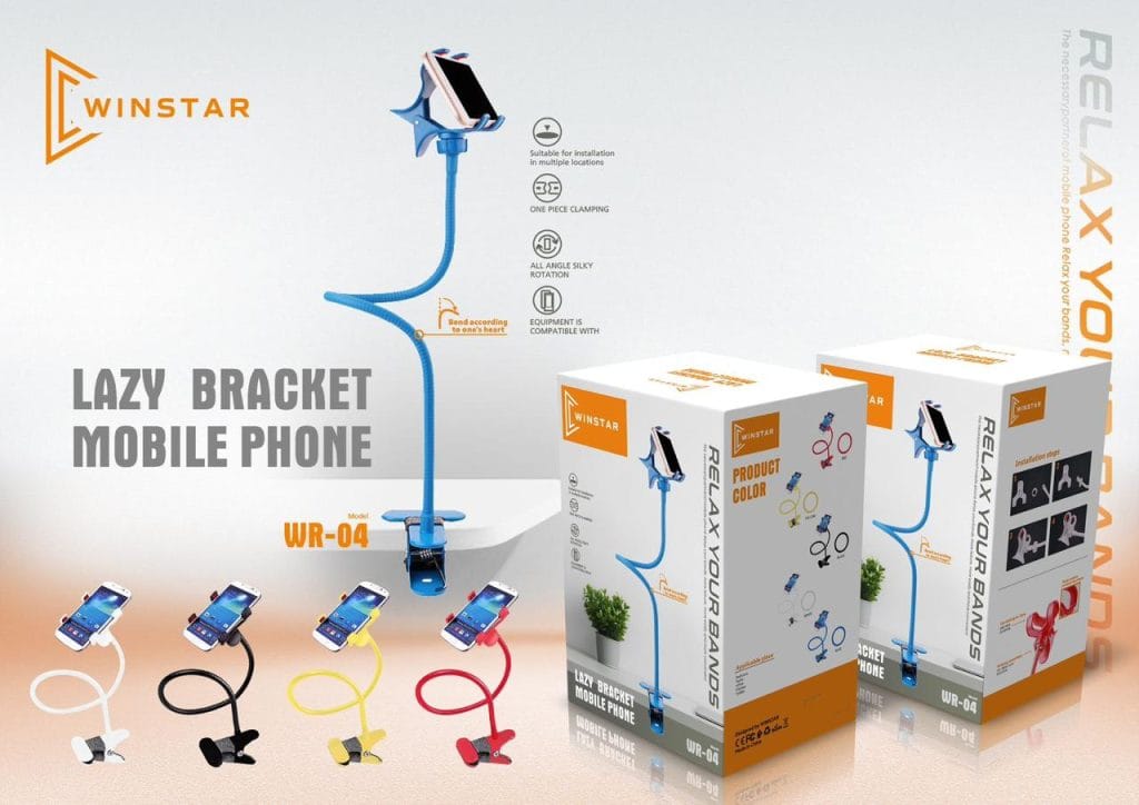Support téléphone flexible Winstar WR-04 avec bras long pliable