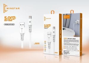 Câble Micro USB Winstar WT-002 blanc, 5.0A, 120cm, rapide et résistant