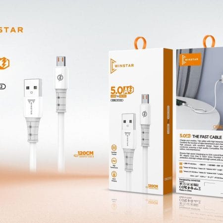 Câble Micro USB Winstar WT-002 blanc, 5.0A, 120cm, rapide et résistant
