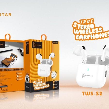 Boîte des écouteurs sans fil Winstar W2 avec illustration du produit