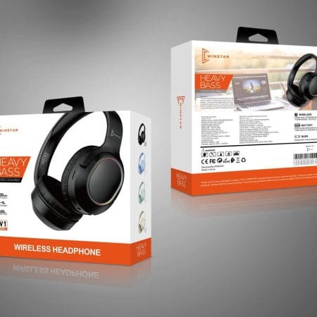 Casque Bluetooth Winstar Heavy Bass noir avec boîte originale