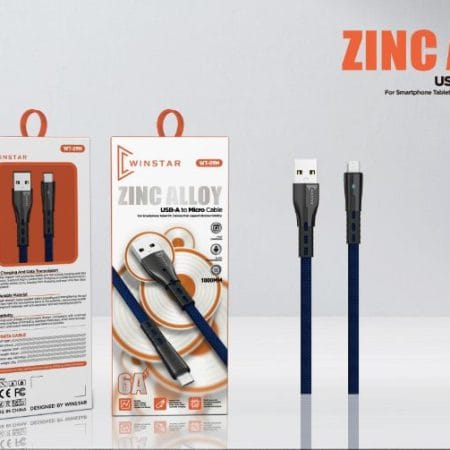 Câble Micro USB Winstar WT-09M rouge 6A en alliage de zinc tressé