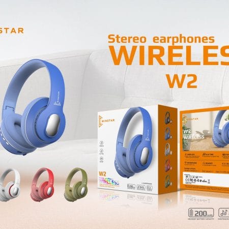Casque Bluetooth Winstar W2 noir sans fil avec design ergonomique