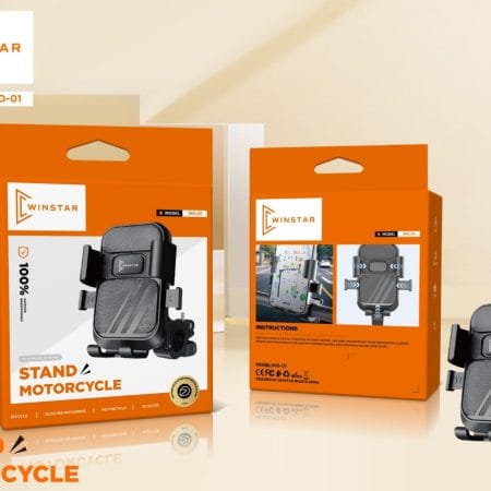 Support Téléphone Moto Winstar MO-01 – Universel 360° Anti-chocs